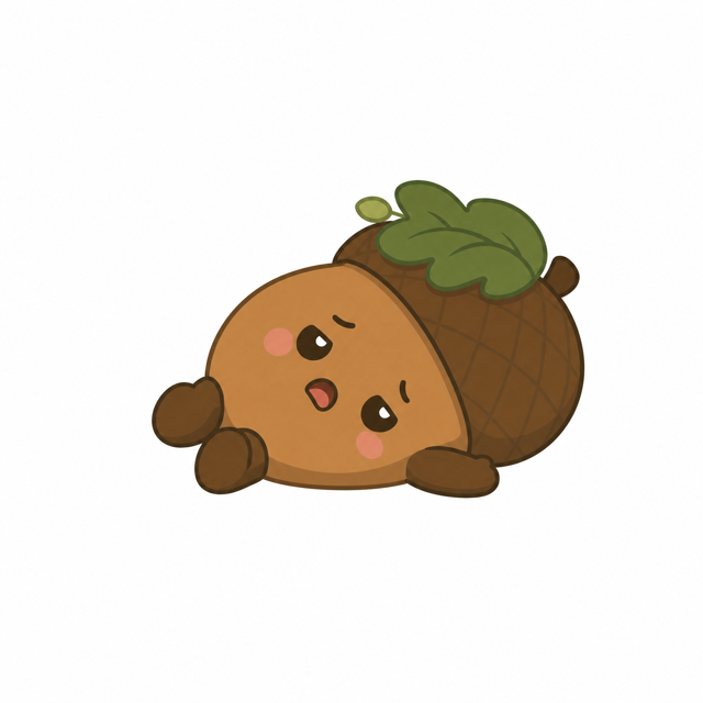 ZERA acorn mascot — Fall Down