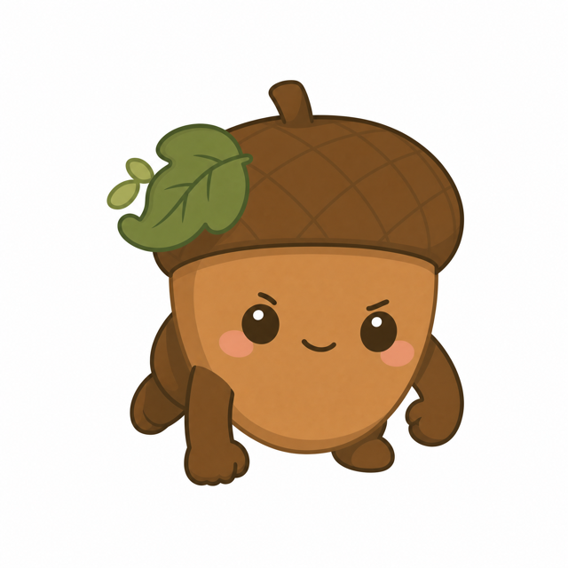 ZERA acorn mascot — Get Up
