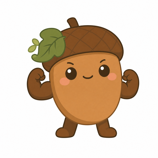 Zera acorn mascot
