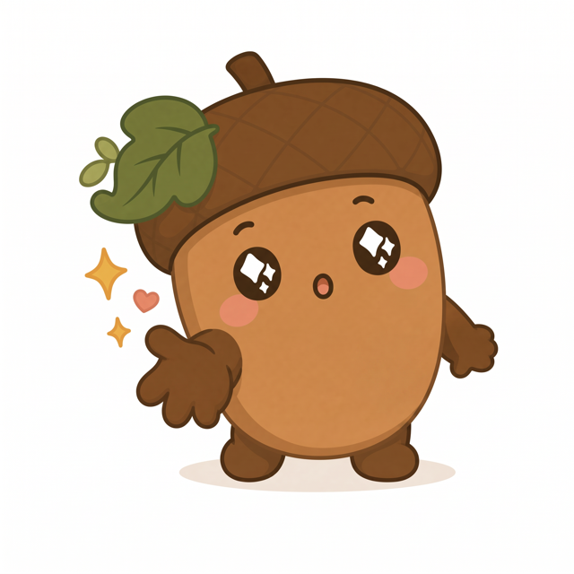 ZERA acorn mascot — Envy