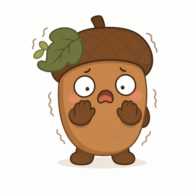 ZERA acorn mascot — Fear