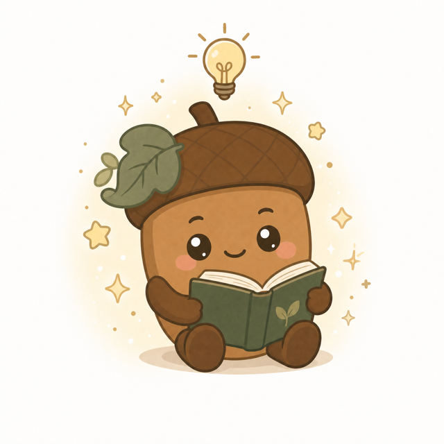 ZERA acorn mascot — Reading · Scene